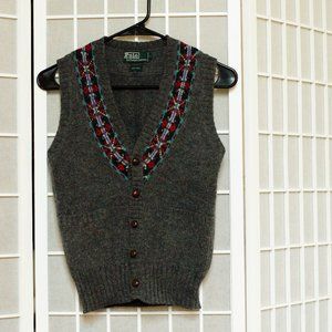 Vintage Polo by Ralph Lauren 100% Wool Vest
